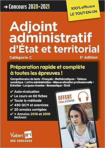 Amazon Fr Concours Adjoint Administratif D Etat Et Territorial Preparation Rapide Et Complete A Toutes Les Epreuves Concours 2020 2021 Collectif Bellego Olivier Bonnerot Anne Marie Durand Marc Antoine Lavaud Bernadette Livres
