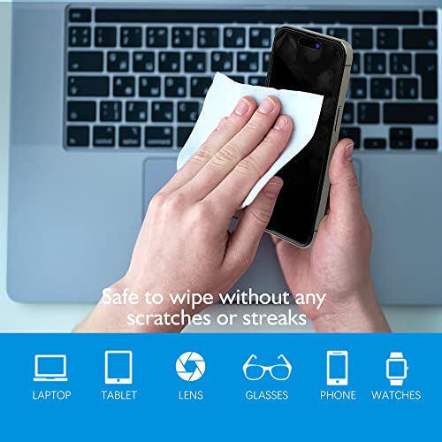 MOSSLIAN 360 Multi-Purpose Cleaning Wipes for Glasses, Tablets, Smartphones, Screens