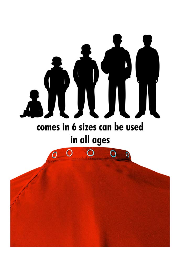 Nylon Salon Cape – Water And Stain Resistant Apron With Adjustable Snap Closure For Hairstylists, Hairdressers and Barbers – Easy Clean, Hanging Loop, 50” x 60” - HairDay Care (Red) : Beauty