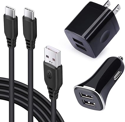 Amazon Com Cargador De Pared Para El Hogar Enchufe C Cargador De Coche De Doble Puerto Cargador Rapido Tipo C Cable Compatible Con Samsung Galaxy A10e A20 S20 A50 A51 A70 A80 Note10