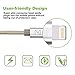 Aonsen 3Pack 6FT Charging Cable Cord Nylon Braided 8 Pin to USB Lightning Cable Charger Cord for iPhone 7/SE/5/5s/6/6s/6 Plus,iPad Air/Mini,iPod,Compatible with iOS10(Gold-Sliver)