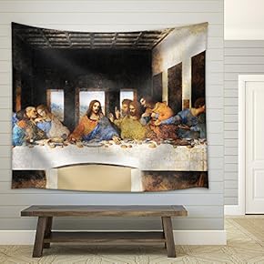 Last Supper Leonardo Da Vinci Milan - Fabric Wall Tapestry Home Decor - 51x60 inches