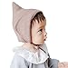 Etosell Witches Hat Knitted Girls Boys Lace-Up Solid Color Baby Bonnet Newborn