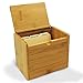 Cookbook People Recipe Box Bamboo (Unengraved) 4x6 Cards and 3x5 - Up to 300 Cards - Includes Dividers