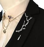 YUMILY Unisex Vintage Korean Style Large Branch Stick Lapel Pin Suits Shirts Brooch