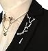 YUMILY Unisex Vintage Korean Style Large Branch Stick Lapel Pin Suits Shirts Brooch