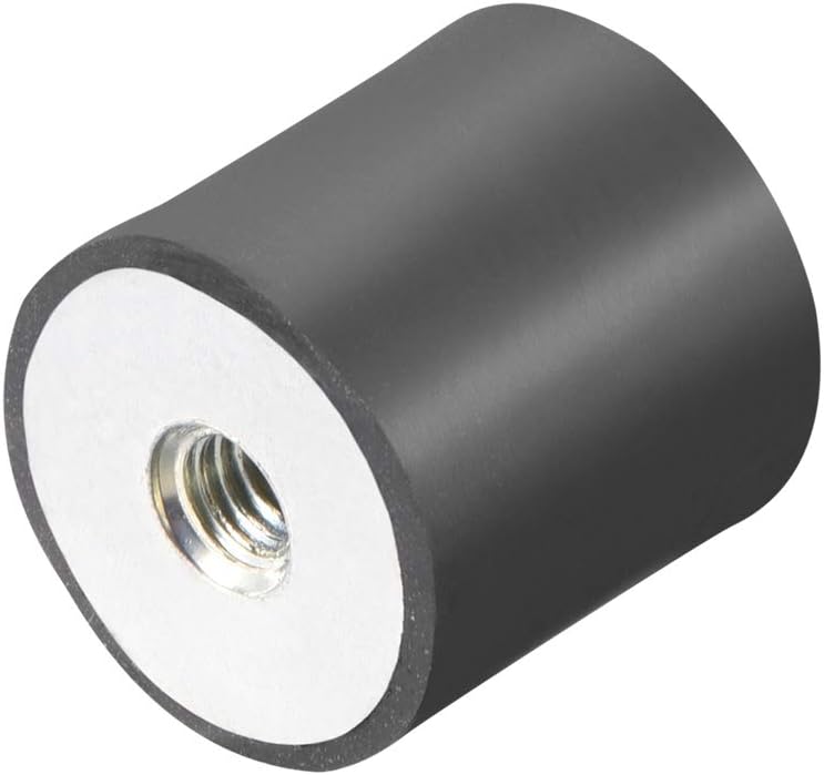 sourcing map 15 x 15mm M4 Thread Female Rubber Mounts,Vibration Isolators,Replaces Anti Vibration Pads Flat Silentblock Base Block 4pcs