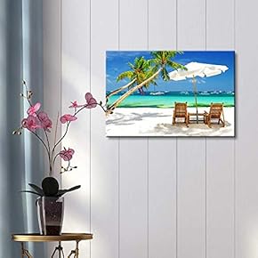 Canvas Wall Art - Giclee Print Home Decoration (12" x 18", Tropical Holidays)