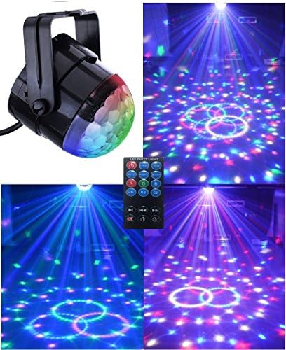 ChenYu Home Decor Party Disco DJ KTV Bar LED RGB Crystal Magic Ball Effect Light Stage Light Lamp Bulb+ Remote Control 85-260V AC (Color: Multicolor)