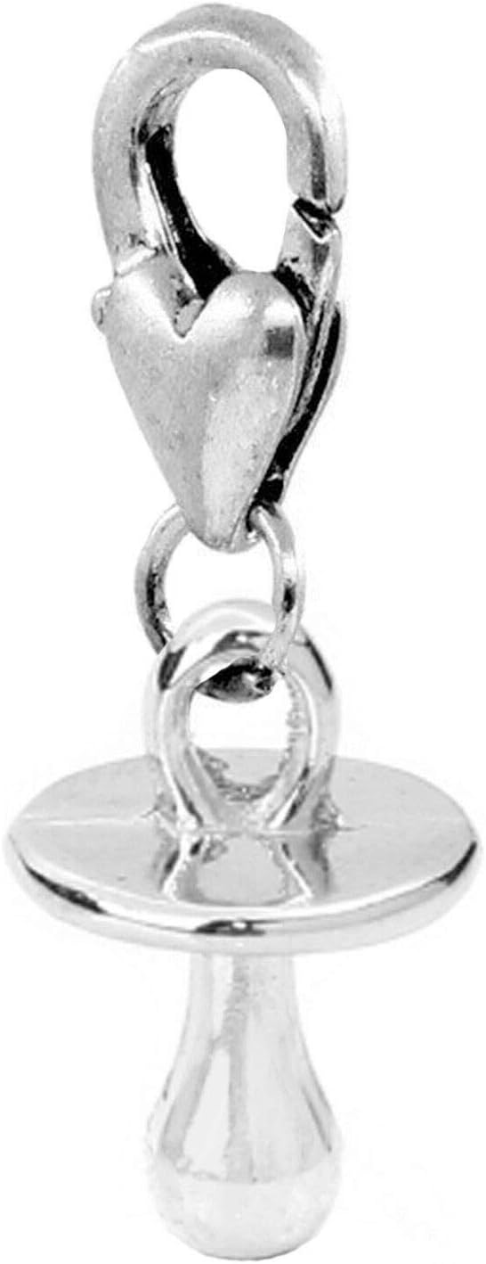 Baby Binky Pacifier New Infant Lobster Claw Clip Dangle Charm for Bracelets Fashion Jewelry for Women Man