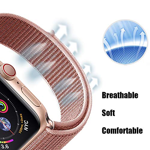 image for AdMaster Compatible for Apple Watch Band 38mm 40mm, Soft Nylon Sport L