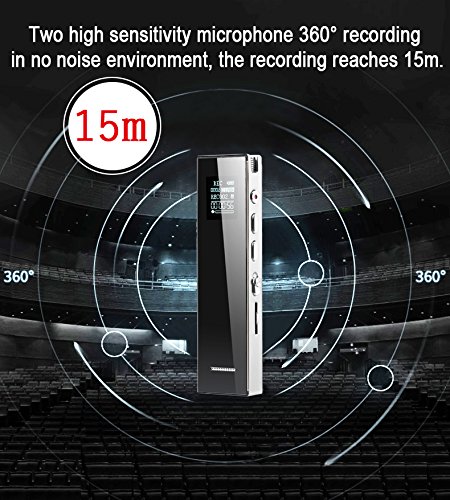 Digital-Voice-RecorderKAYOWINE-1536kbps-8GB-TF-Card-15M-Recording-Distance-18-Recording-hoursSound-Audio-Recorder-with-headphone-and-OLED-Screen-for-lectures-meetings-interviews