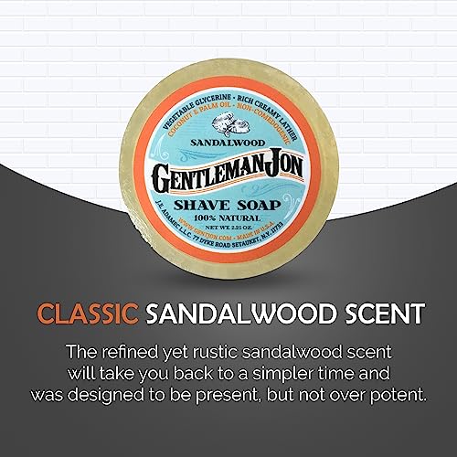 Gentleman Jon Sandalwood Shaving Soap for Men Creates the Perfect