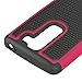 LG Escape 2 Case, LG Logos Case, LK [Shock-Absorption] Hybrid Dual Layer Armor Defender Protective Case Cover for LG Escape 2 / LG Logos (Hot Pink)