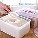 Rice Storage Container 8L(270.4 oz) Large Plastic Storage Containers with Lids Dry Food storage Containers Airtight Ideal for Rice, Snack, Pet Food and More - BPA FREE Rice Container 16.5-lb Set of 5