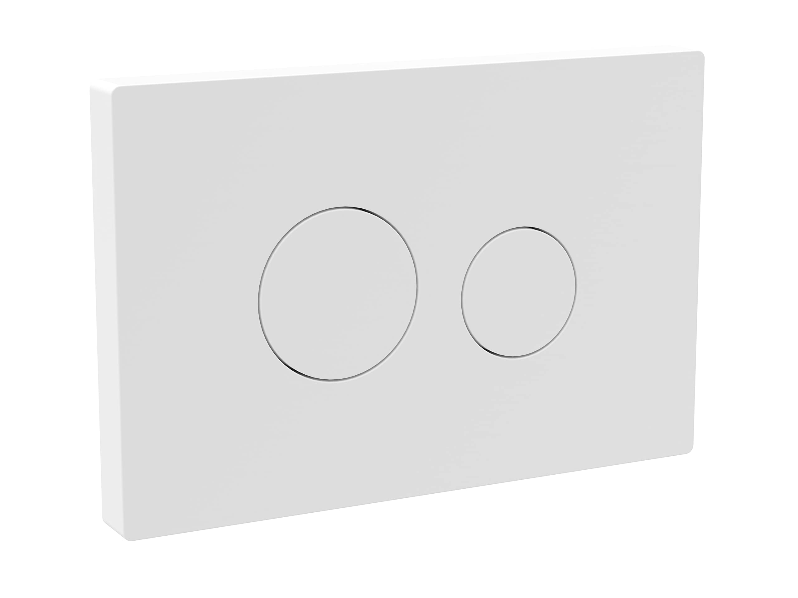 nuie MDPP06R Ceramics Accessories Round Push Button Plate for Pneumatic Dual Flush, 70mm x 99mm, Matt White