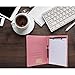 Pink Padfolio Clipboard Portfolio Folder with Pen - Geila PU Leather Resume Portfolio - Interview/Legal Document Organizer & Conference Folder for Business School Office - with 8.5 x11In Writing Pad