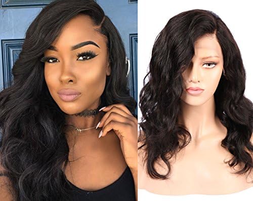 LIAZAHAIR Loose Wave Human Hair Lace Front Wigs With Baby Hair Pre-Plucked Natural Hairline Brazilian Remy Hair Wig For Women (12 inches)