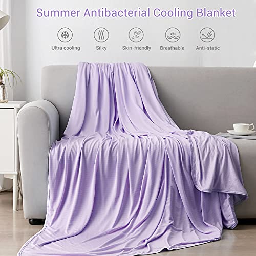 Cooling Throw Blanket for Sleeping Luxear Lightweight Summer Blankets