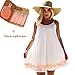 Franterd Women Mini Dress Summer Evening Party Beach Backless Skirts Sundress (M) White