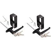 StartFine 4&frac12;" Shed Door Lock L-Handle Lock kit Keyed Alike Keys and Screws, 4-1/2" Stem Barn Playhouse &amp; Chicken Coop Door Lock with 8 kyes self-Drilling Screws and Allen Wrench (2 Kits)