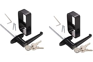 StartFine 4½" Shed Door Lock L-Handle Lock kit Keyed Alike Keys and Screws, 4-1/2" Stem Barn Playhouse & Chicken Coop Door Lock 2 Kits