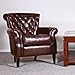 Christopher Knight Home Franklin Tufted Bonded Leather Club Chair, Brown