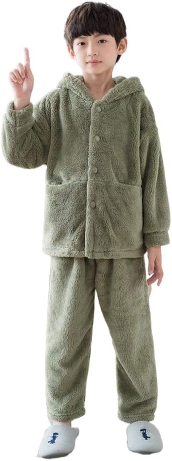 Amazon Co Jp 4色 キッズパジャマ 耳付き 長袖 ルームウェア 子供パジャマ 男の子 モコモコ 寝巻き 冬 かわいい おしゃれ 帽子付き オシャレもこもこ 子ども ふわふわ ふわもこ 裏起毛 可愛い 韓国 上下セット 部屋着 誕生日 プレゼント 暖かい ロングパンツ 服