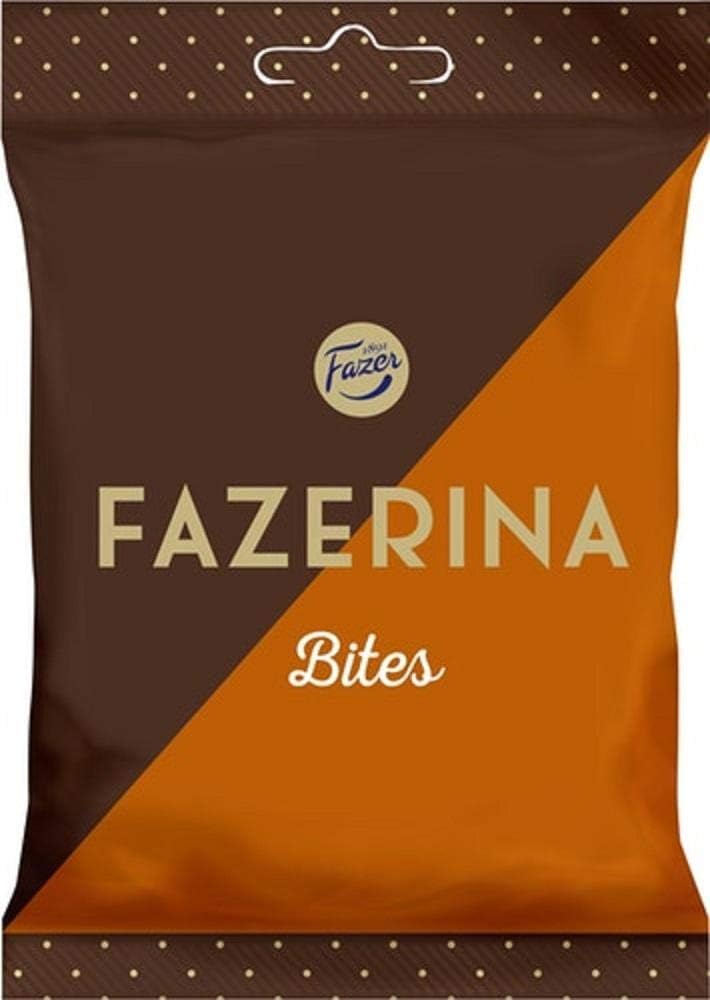 Fazer Fazerina Bites - Milk Chocolate with Orange Truffle Filling - Bag 130g