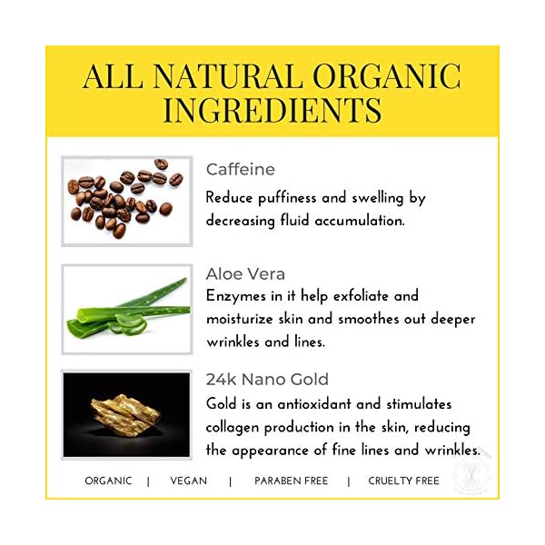 Caffeine Under Eye Patches & Hydrogel Masks (30 Pairs) - All Natural Anti Aging Treatment for Bags, Puffiness, Wrinkles…