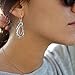 Paz Creations ♥925 Sterling Silver Lace Drop Dangle Earrings, Made in Israel