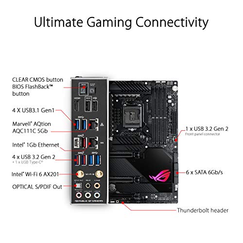 ASUS-ROG-Maximus-XII-Hero-WI-FI-Placa-Base-Gaming-ATX-Intel-de-10a-Gen-Z490-LGA-1200-con-VRM-de-142-Fases-Wi-Fi-6-LAN-5-Gigabit-USB32-Gen2-Triple-M2-SATA-e-iluminacin-RGB-Aura-Sync