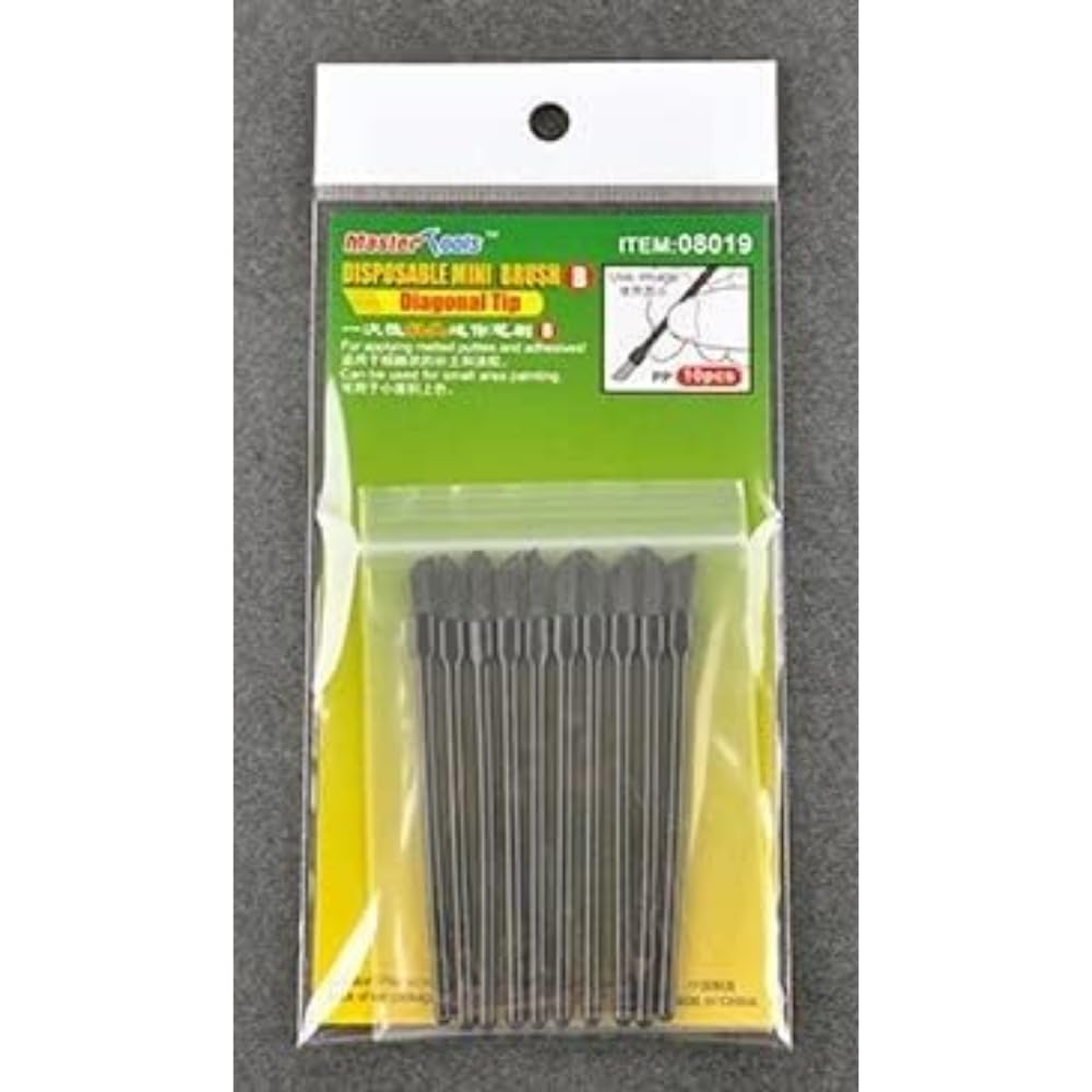 Master Tools 8019 Disposable Mini Diagonal Brush, 10 Pieces