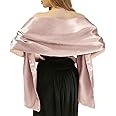 MLMW Shawls and Wraps for Evening Dresses Satin Shawl Wraps for Women Extra Long Wedding Shawls for Bridal Party