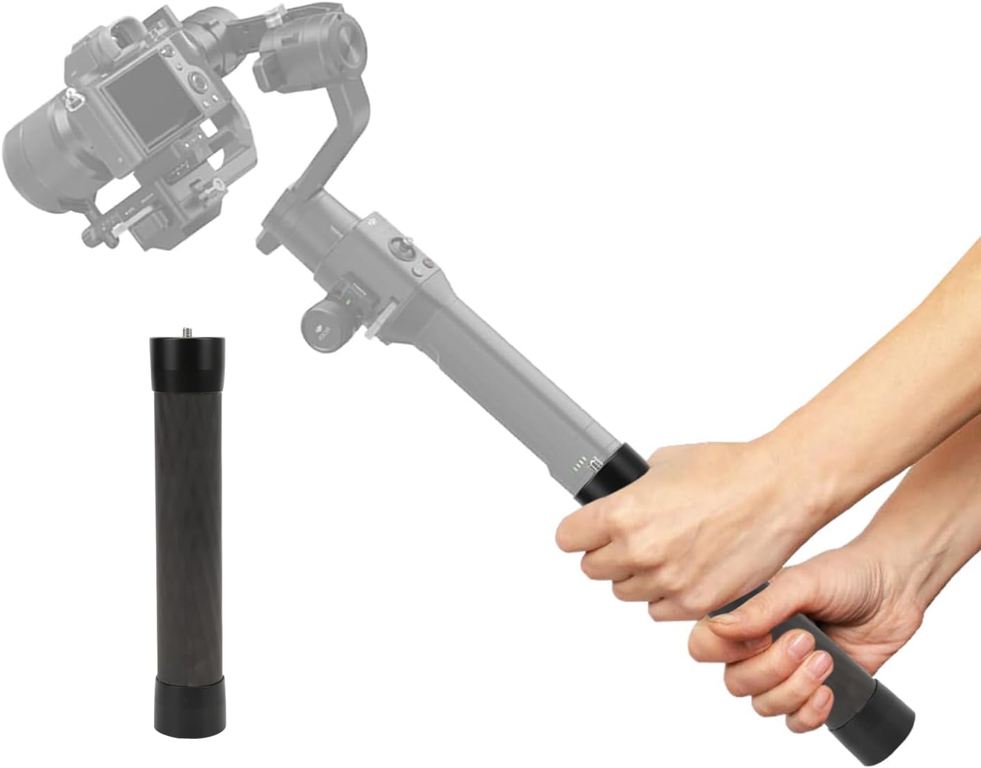 Goshyda Gimbals Extension Rod Pole, 8.3Inch Carbon Fiber Monopod Stabilizer Handle Grip for Ronin-S SC, for Crane 2, for WeeBill, Crane 3, etc