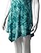 TWINTH Printed Tunic Plus Size Tie Dye Short Sleeve Handkerchief Hem Loose Fit Top Teal L