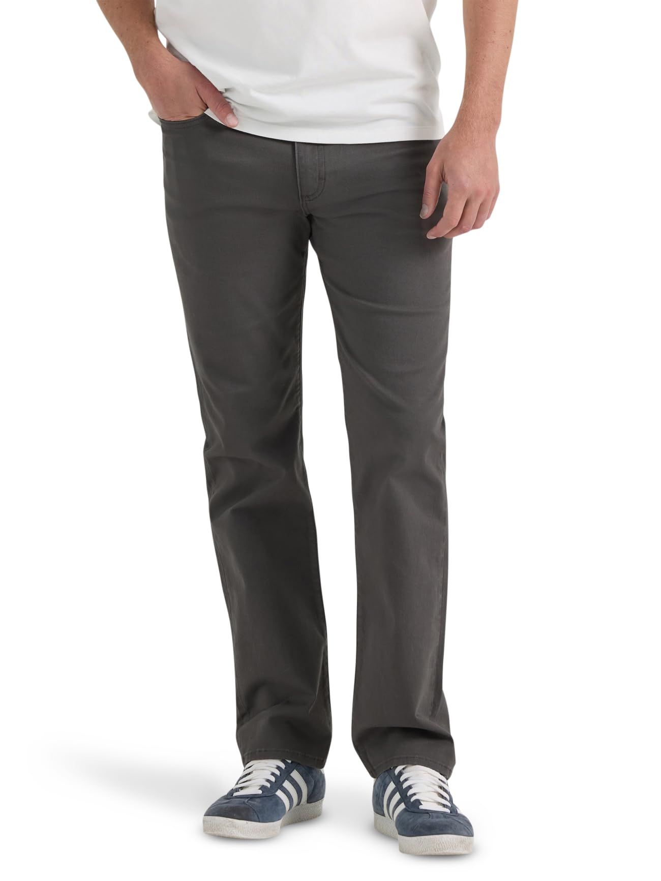 Lee Men's Extreme Motion Regular Straight Jean Static Gray (Twill) 42W x 32L Image