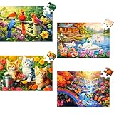 4 Packs 36 Large Piece Puzzle for Seniors