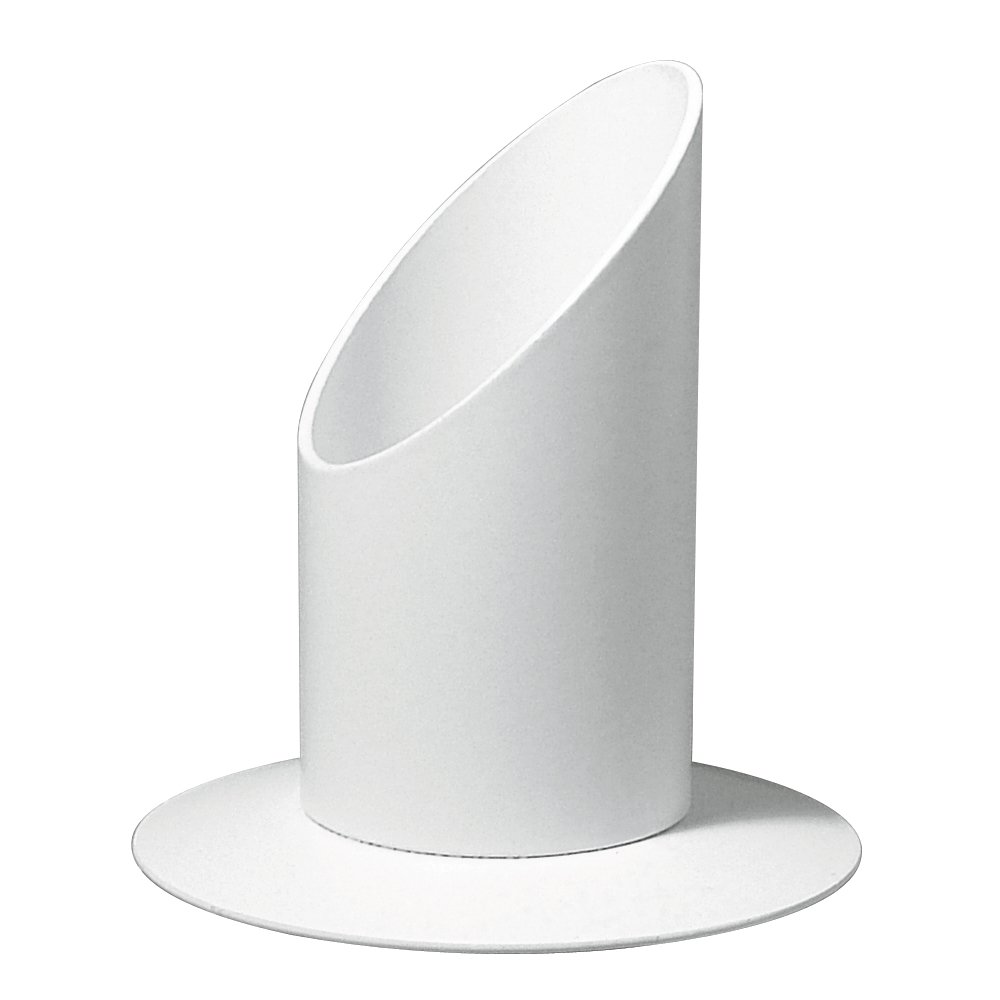 Rayher White Candle Holder for Baptism Candle and 1st Holy Communion Candle with a Diameter of 3cm, Candlestick Stand, metal, 2514002