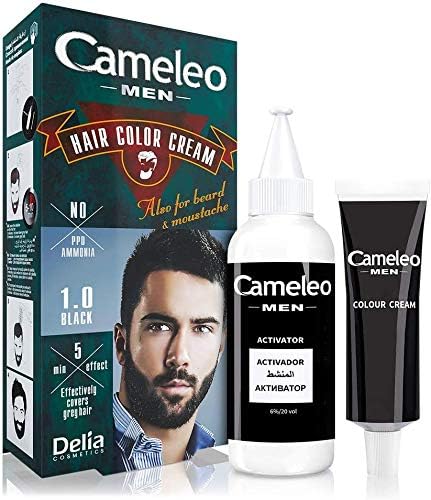 Cameleo Men - Permanent Hair Dye, Black, 30 ml (Pack of 1)