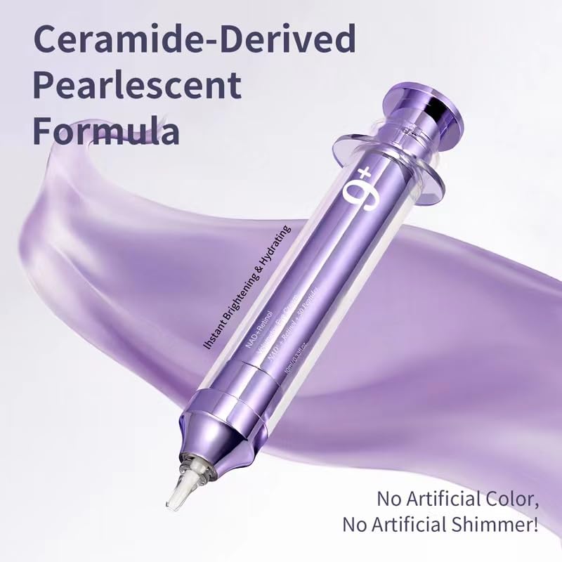 No.9 NAD+ Retinol & Vitamin C Eye Cream - Anti-Aging Care for Fine Lines, Dark Circles & Puffiness, Peptide-Infused Formula, 10ml (Purple)