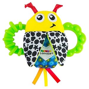 LAMAZE Bitty Bite Bug Rattle 4.5 Inch (Pack of 1)