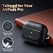 ESR Protective Cover for AirPods Pro (2019 Release), Metro Light AirPods Carrying Case with Keychain & Keyring, Shock-Resistant, Visible Front LED, Black