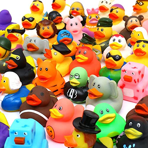 XYWQ 100 Pack Rubber Duck for Jeep Bath Toy Assortment Bulk Floater