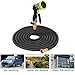 Podura Expandable Garden Hose with Triple Latex Core, Solid Brass Connectors and Metal Nozzle fit for Electric Pressure Washer,Garden Watering (100Ft, Black)