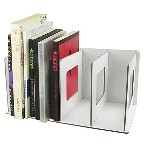 Buy Desk File Organizer Wood Bookends Filing Rack Books Magazine Holder