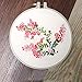 Embroidery Kit, Creative Flower Hand Embroidery Cross Stitch Starter Needlepoint Crafts Kit with Color Pattern Cloth, Embroidery Hoop, Color Threads and Tools Kit for Home Decor (Jakaranda)