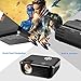 Video Projector, Houzetek 2500 Lumens Multimedia Home Theater Video Projector Support 1080P HDMI USB SD Card VGA AV for Home Cinema TV Laptop Game iPhone Andriod Smartphone with HDMI Cable