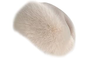 EUBUY Faux Fur Hat for Women Winter, Fluffy Warm Russian Faux Fur Winter Hat - Beige