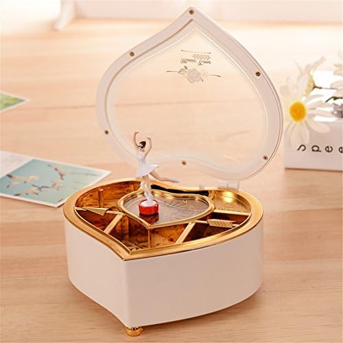 MUSICALL Music Box Plastic Jewellery Box Girls Carousel Hand Crank Music Box Pink